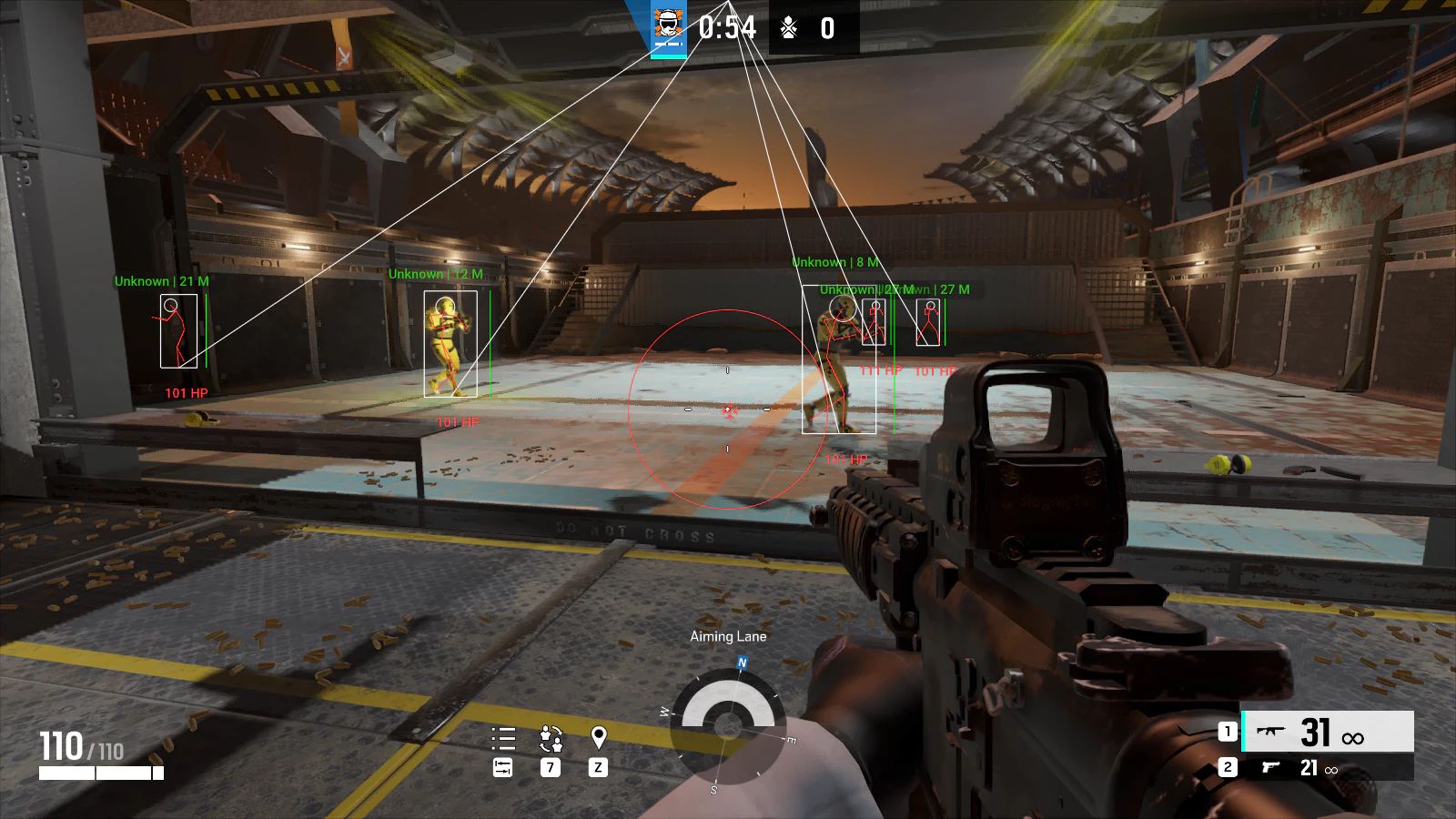Rainbow Six gameplay with Bangable cheats overlay